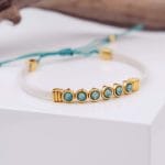 Δερμάτινο βραχιόλι με κρύσταλλα Swarovski