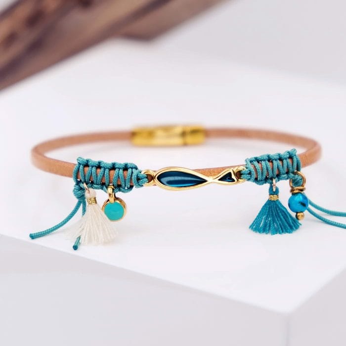 Χειροποίητο δερμάτινο βραχιόλι - Image 2