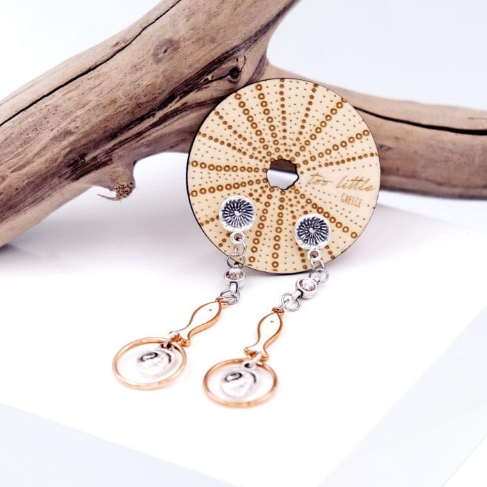 Μακριά σκουλαρίκια Toolittle με σμάλτο - Image 3