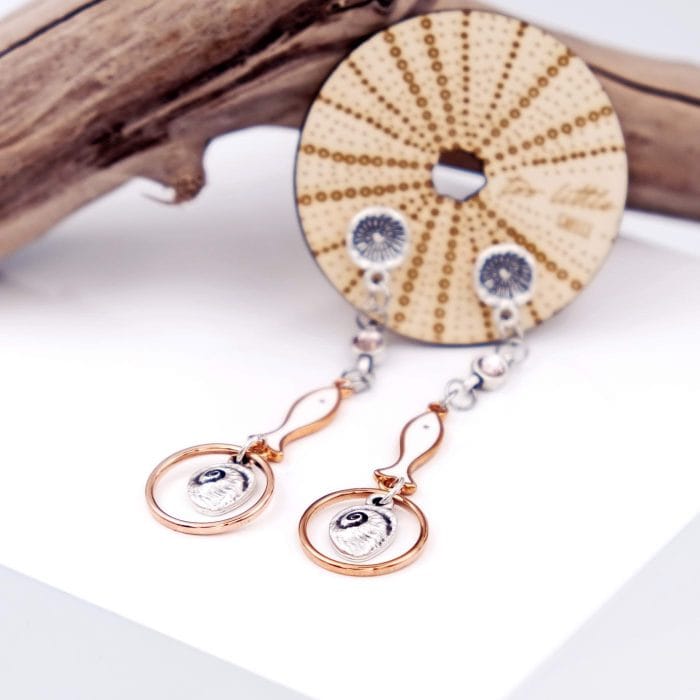 Μακριά σκουλαρίκια Toolittle με σμάλτο - Image 2