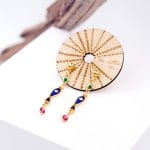 Κρεμαστά σκουλαρίκια με ζιργκόν - Image 2