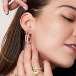 Σκουλαρίκια κρίκοι με ζιργκόν - Image 2