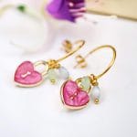 Σκουλαρίκια κρίκοι με καρδούλα - Image 2