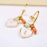 Σκουλαρίκια κρίκοι με καρδούλα - Image 2