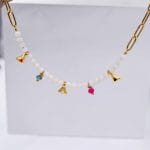 Κοντό κολιέ με ημιπολύτιμες χάντρες - Image 2