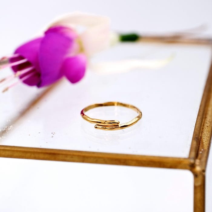 Επίχρυσο δαχτυλίδι από ατσάλι - Image 2