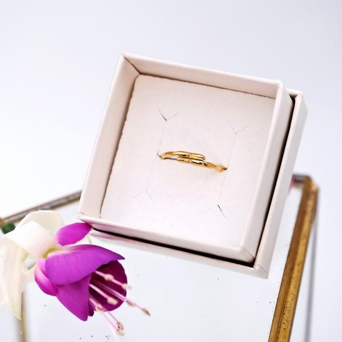 Επίχρυσο δαχτυλίδι από ατσάλι