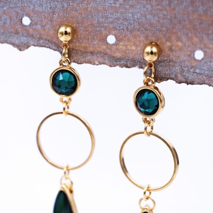 Χειροποίητα σκουλαρίκια Enamel drop - Image 2