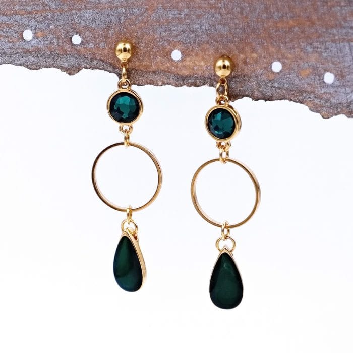 Χειροποίητα σκουλαρίκια Enamel drop - Image 5