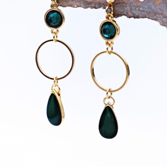 Χειροποίητα σκουλαρίκια Enamel drop - Image 4