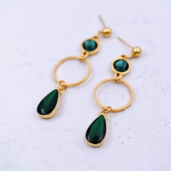 Χειροποίητα σκουλαρίκια Enamel drop - Image 3