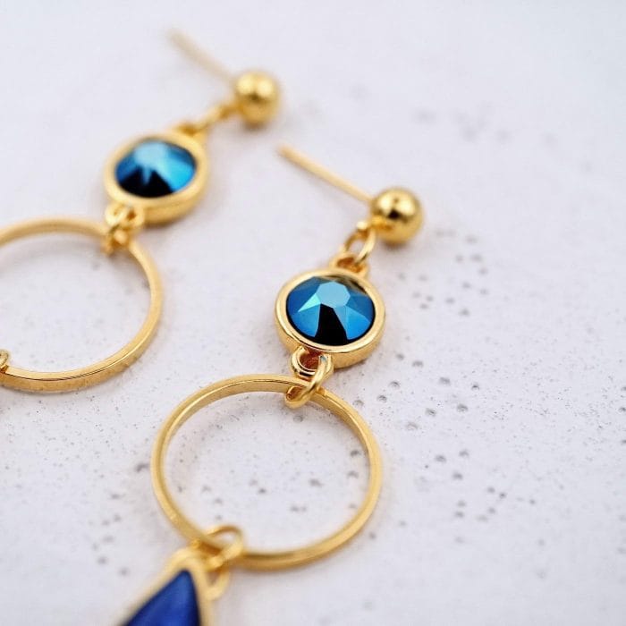 Χειροποίητα σκουλαρίκια Enamel drop - Image 3