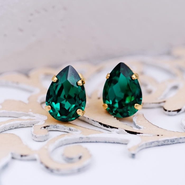 Χειροποίητα καρφωτά σκουλαρίκια Crystals - Image 3