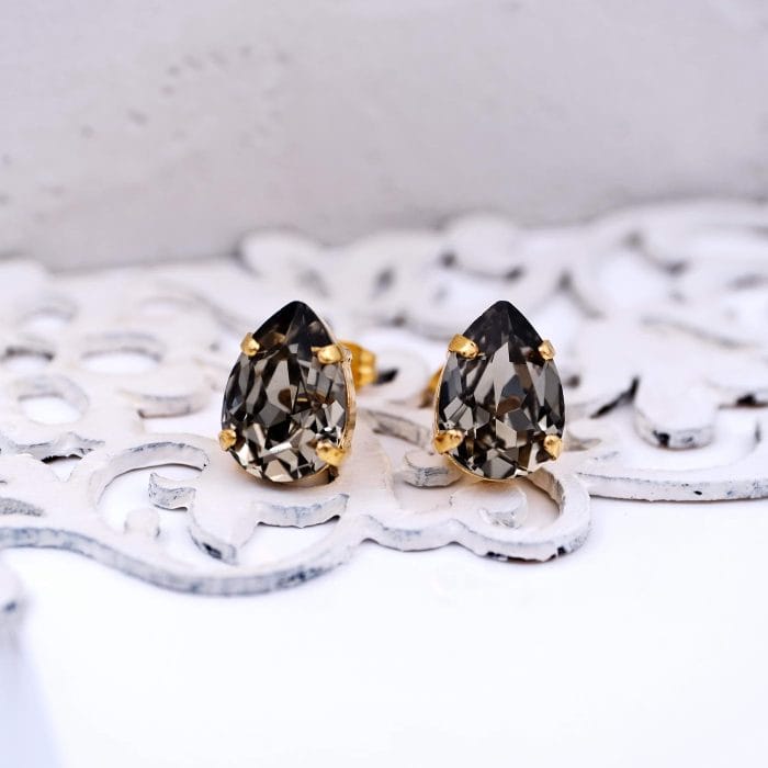 Χειροποίητα καρφωτά σκουλαρίκια Crystals - Image 4