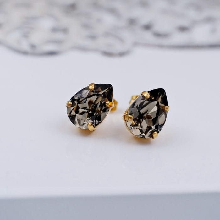 Χειροποίητα καρφωτά σκουλαρίκια Crystals - Image 3