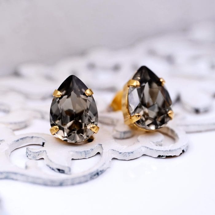 Χειροποίητα καρφωτά σκουλαρίκια Crystals - Image 5