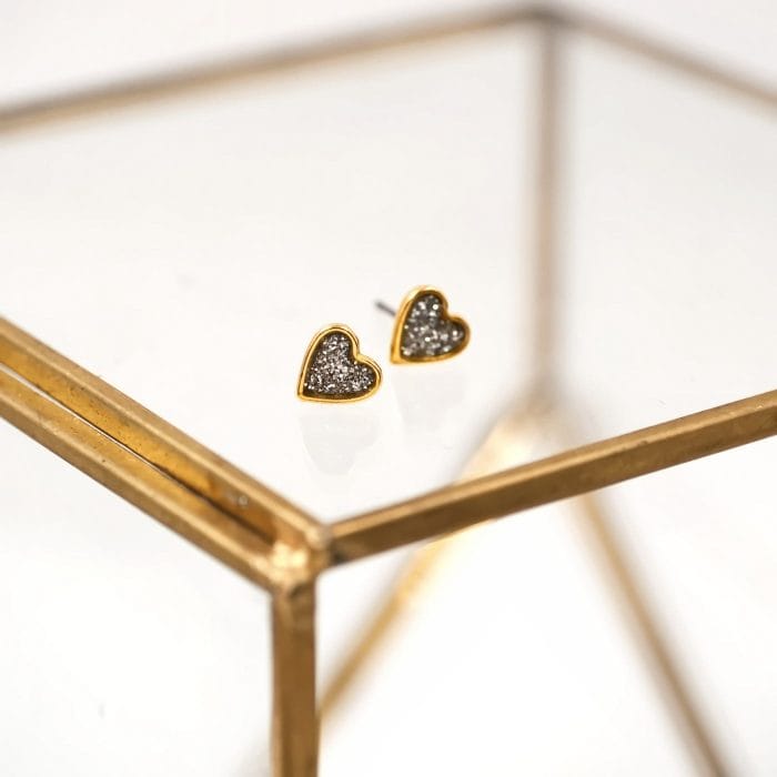 Σκουλαρίκια Toolittle – Καρδιά Glitter - Image 2