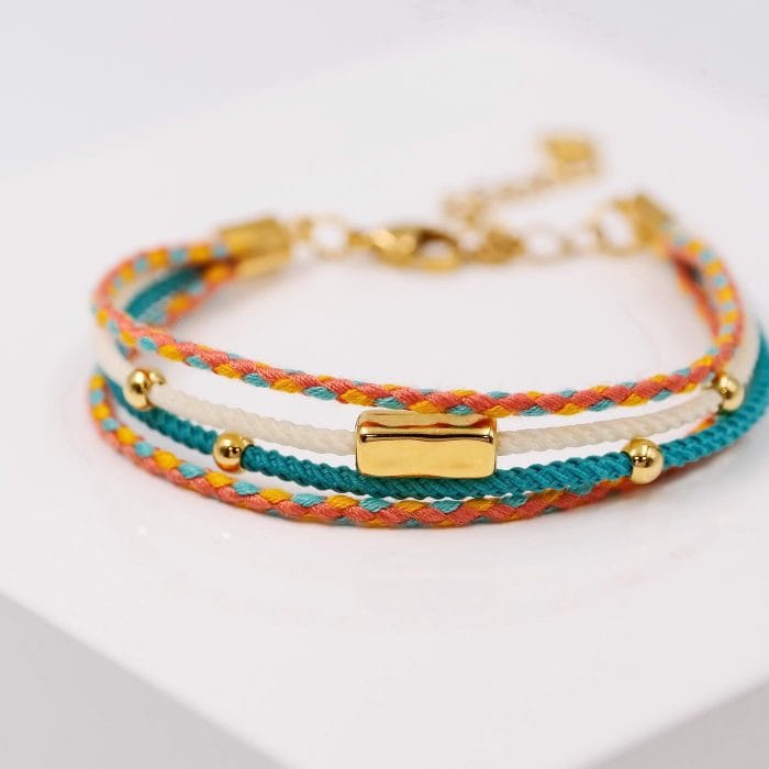 Βραχιόλι με βαμβακερά κορδόνια - Image 2