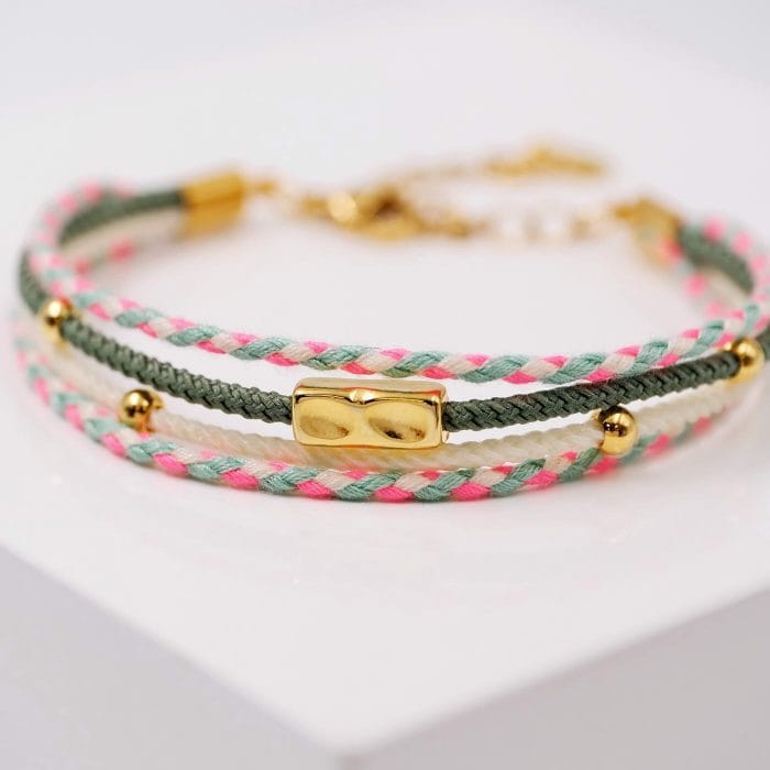 Βραχιόλι με βαμβακερά κορδόνια - Image 3