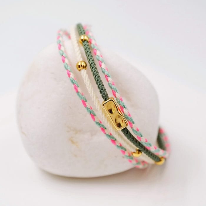 Βραχιόλι με βαμβακερά κορδόνια - Image 2