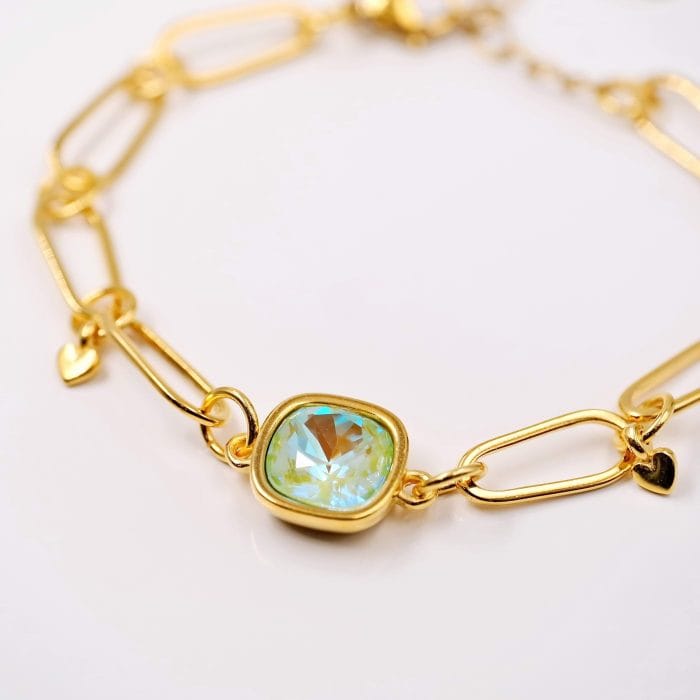 Βραχιόλι αλυσίδα με κρύσταλλο - Image 3