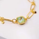 Βραχιόλι αλυσίδα με κρύσταλλο - Image 2