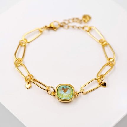 Βραχιόλι αλυσίδα με κρύσταλλο