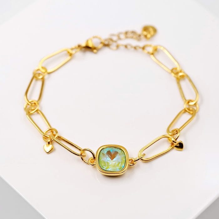 Βραχιόλι αλυσίδα με κρύσταλλο