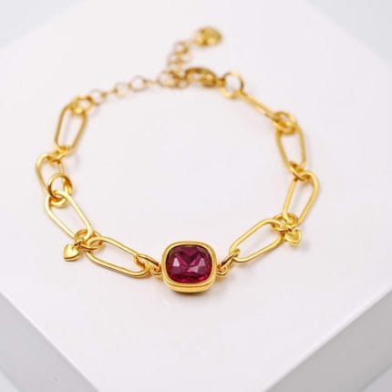 Βραχιόλι αλυσίδα με κρύσταλλο