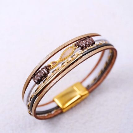 Δερμάτινο βραχιόλι γυναικείο