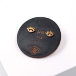 Επίχρυσα σκουλαρίκια με μάτι