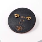 Επίχρυσα σκουλαρίκια με Μάτι - Image 2