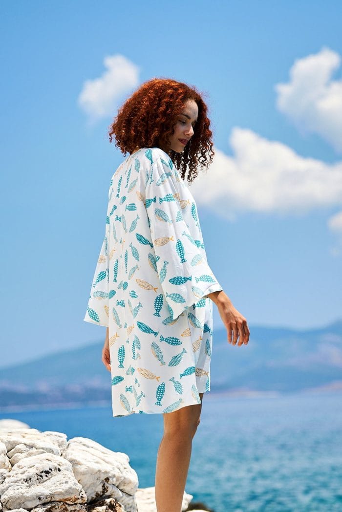 Κοντό καφτάνι KOKKOSAMMOU Little fish - Image 2