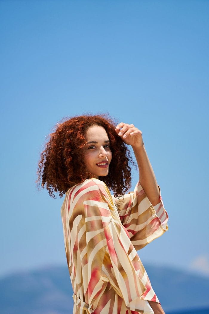 Μακρύ καφτάνι - κιμονό KOKKOSAMMOU Paros - Image 5