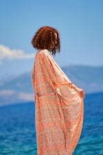 Μακρύ καφτάνι-κιμονό KOKKOSAMMOU Crete - Image 4