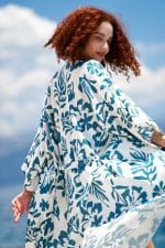 Μακρύ καφτάνι-κιμονό KOKKOSAMMOU Amorgos - Image 4