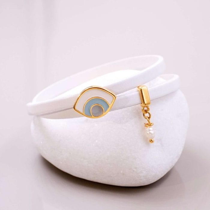 Δερμάτινο Βραχιόλι Μάτι - Image 2